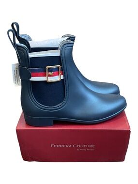 Henry Ferrera Clarity-10 Women's Size 8 Navy Rain Boots NEW